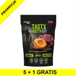5+1 GRATIS Tasty Dogs Life karma mokra dla psów dorosłych danie w galaretce Jeleń 500g saszetka