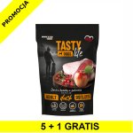 5+1 GRATIS Tasty Dogs Life karma mokra dla psów dorosłych danie w galaretce Kaczka 500g saszetka