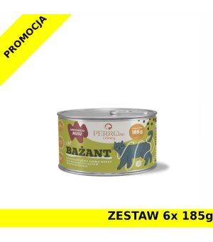 6x 185g - Bażant - PERROland CATering - karma mokra dla kotów dorosłych - zestaw