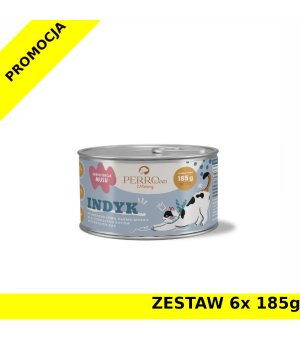 6x 185g - Indyk - PERROland CATering - karma mokra dla kotów dorosłych - zestaw