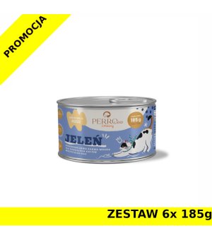6x 185g - Jeleń - PERROland CATering - karma mokra dla kotów dorosłych - zestaw