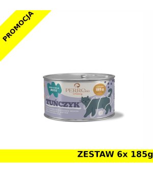 6x 185g - Tuńczyk - PERROland CATering - karma mokra dla kotów dorosłych - zestaw