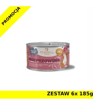 6x 185g - Wieprzowina - PERROland CATering - karma mokra dla kotów dorosłych - zestaw
