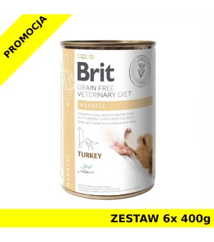 6x 400g - Hepatic - Brit Veterinary Diets - karma mokra weterynaryjna dla psa z chorobami wątroby - NOWA WERSJA