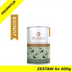 6x 400g - Jagnięcina z Cukinią - szczenięta - Perro - karma mokra dla psa - zestaw
