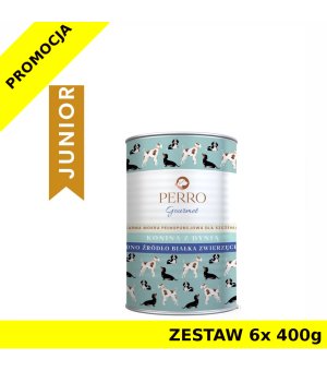 6x 400g - Konina z Dynią - Perro Gourmet - karma mokra dla szczeniąt - zestaw