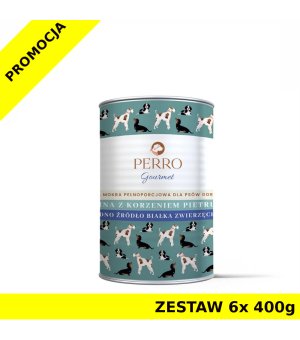 6x 400g - Konina z Korzeniem Pietruszki - Perro Gourmet - karma mokra dla psa dorosłego - zestaw