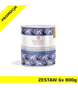 6x 800g - Bażant z gruszką -  Perro Gourmet - karma mokra dla psa dorosłego - zestaw