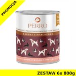 6x 800g - Kaczka z marchewką - Perro - karma mokra dla psów dorosłych - zestaw