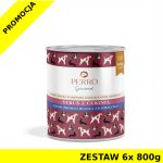 6x 800g - Struś z Cukinią - Perro Gourmet - karma mokra dla psa dorosłego - zestaw
