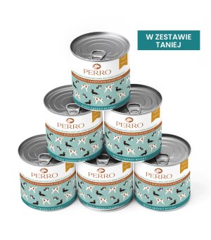 6x 850g - Wołowina z korzeniem pietruszki - Perro - karma mokra dla psów dorosłych - zestaw