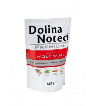 Karma mokra dla psa Dolina Noteci Wołowina saszetka 500g