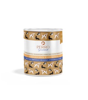 800g - Cielęcina z cukinią - Perro Gourmet - karma mokra dla psa dorosłego - puszka