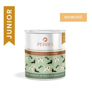 800g - Jagnięcina z Cukinią - szczenięta - Perro - karma mokra dla psa - puszka