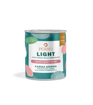 800g - Jeleń z Warzywami - Perro Light - karma mokra monobiałkowa dla psa dorosłego - puszka
