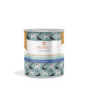 800g - Konina z cukinią - szczenięta - Perro Gourmet - karma mokra dla psa - puszka