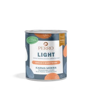  800g - Królik z Warzywami - Perro Light - karma mokra monobiałkowa dla psa dorosłego - puszka