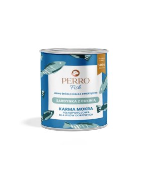 800g - Sardynka z Cukinią - Perro Fish - karma mokra dla psa dorosłego - puszka