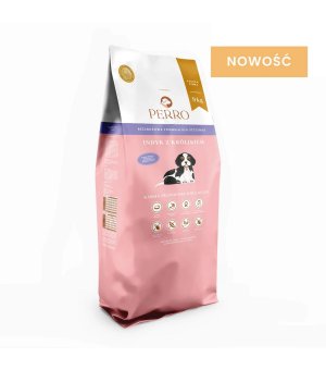 Perro - Indyk z Królikiem z batatami - szczenięta wszystkich ras - karma sucha dla psa 1kg (waga)