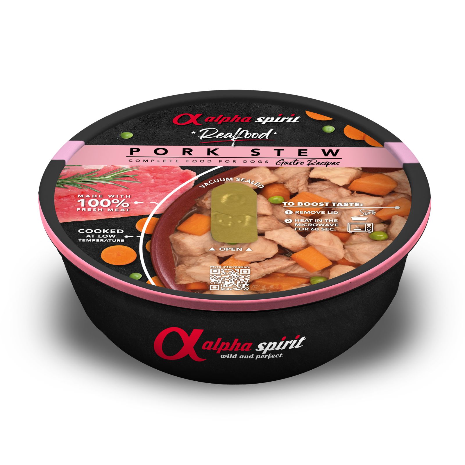 Alpha Spirit mokra karma dla psa Real Food Pork Stew 280g