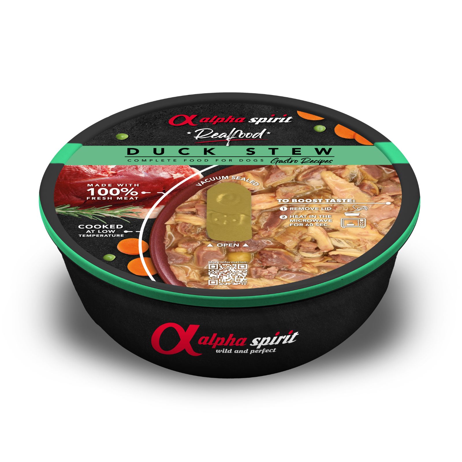 Alpha Spirit mokra karma dla psa Real Food Duck Stew 280g