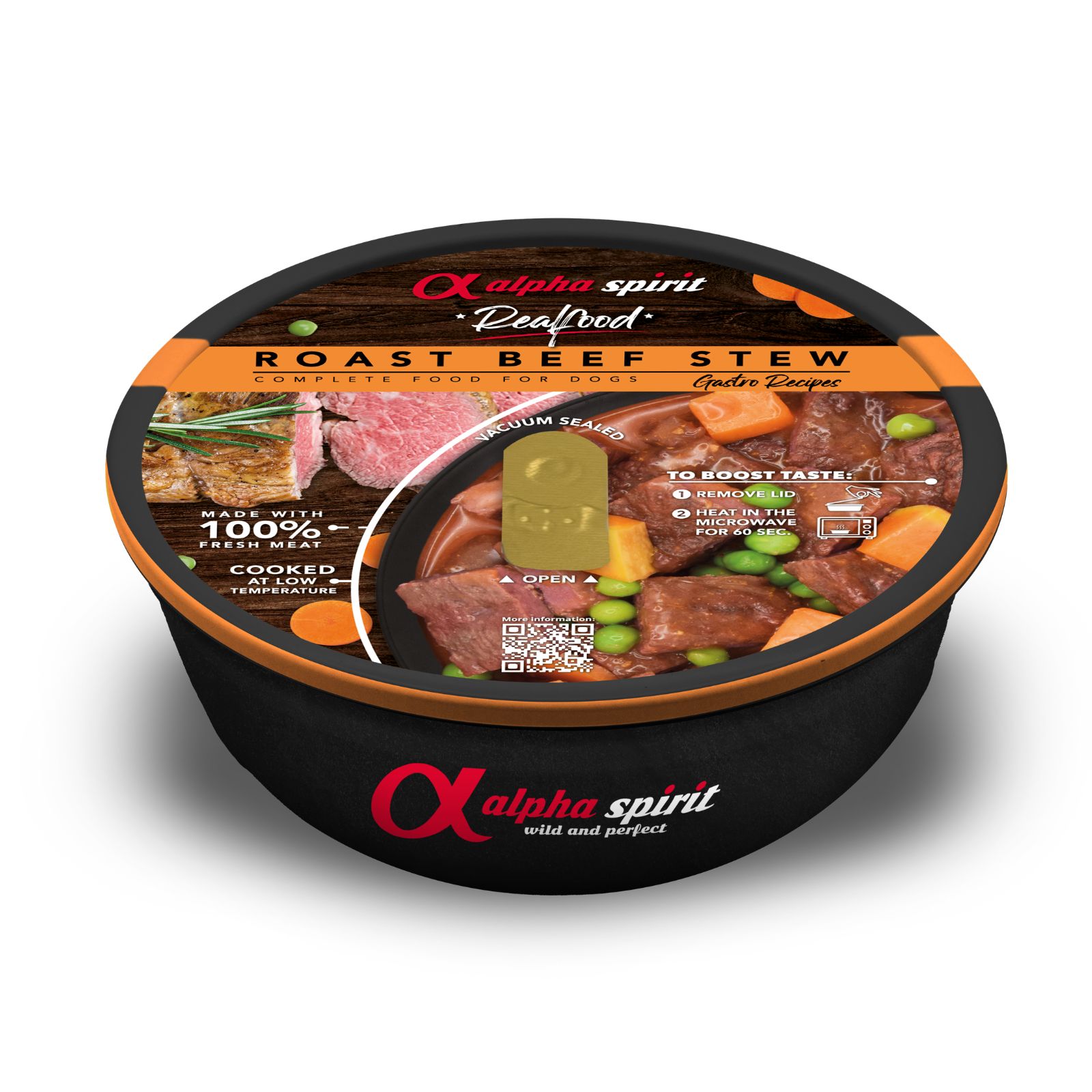 Alpha Spirit mokra karma dla psa Real Food Beef Stew 280g