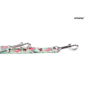 Amiplay Smycz 7in1 BeHappy S 100-200cm Flamingo