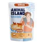 Animal Island Everyday Kitten mokra karma dla kociąt - Indyk z Cielęciną w Rosole 85g