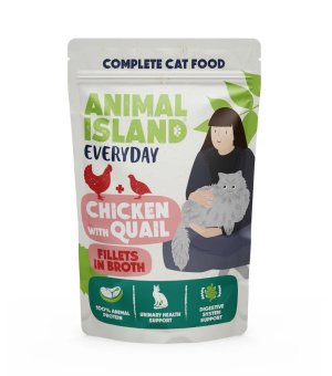 Animal Island Everyday mokra karma dla kota - Kurczak z Przepiórką w Rosole 85g