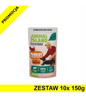 Animal Island Everyday mokra karma dla psa Indyk w rosole ZESTAW 10x 150g