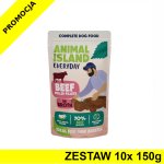  Animal Island Everyday mokra karma dla psa Wołowina w rosole ZESTAW 10x 150g