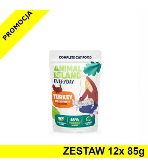 Animal Island Everyday mokra karma dla kota - Indyk w rosole ZESTAW 12x 85g
