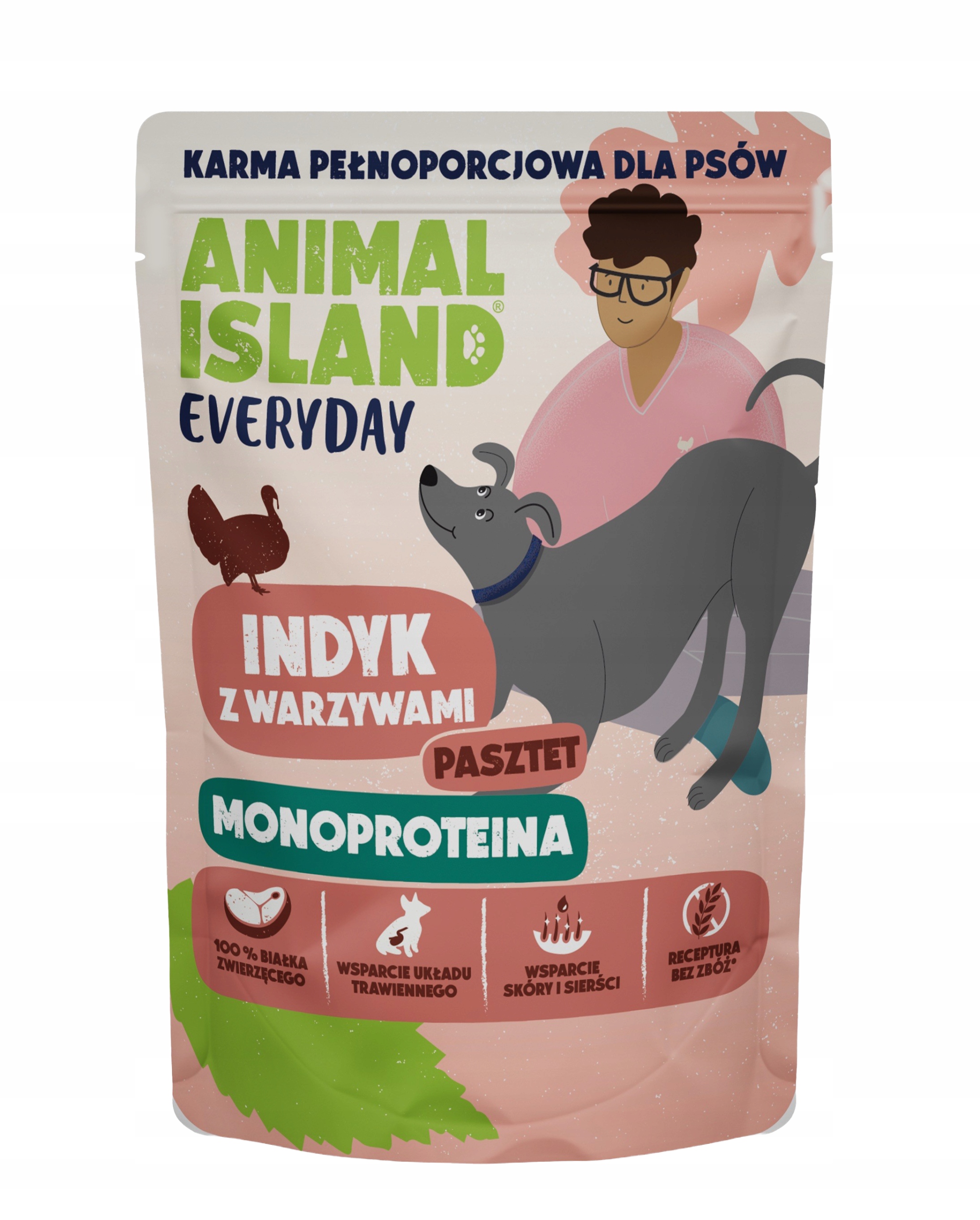 Animal Island Everyday MONO mokra karma dla psa Indyk z Warzywami pasztet 300g