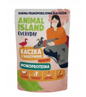 Animal Island Everyday MONO mokra karma dla psa Kaczka z Warzywami pasztet 300g