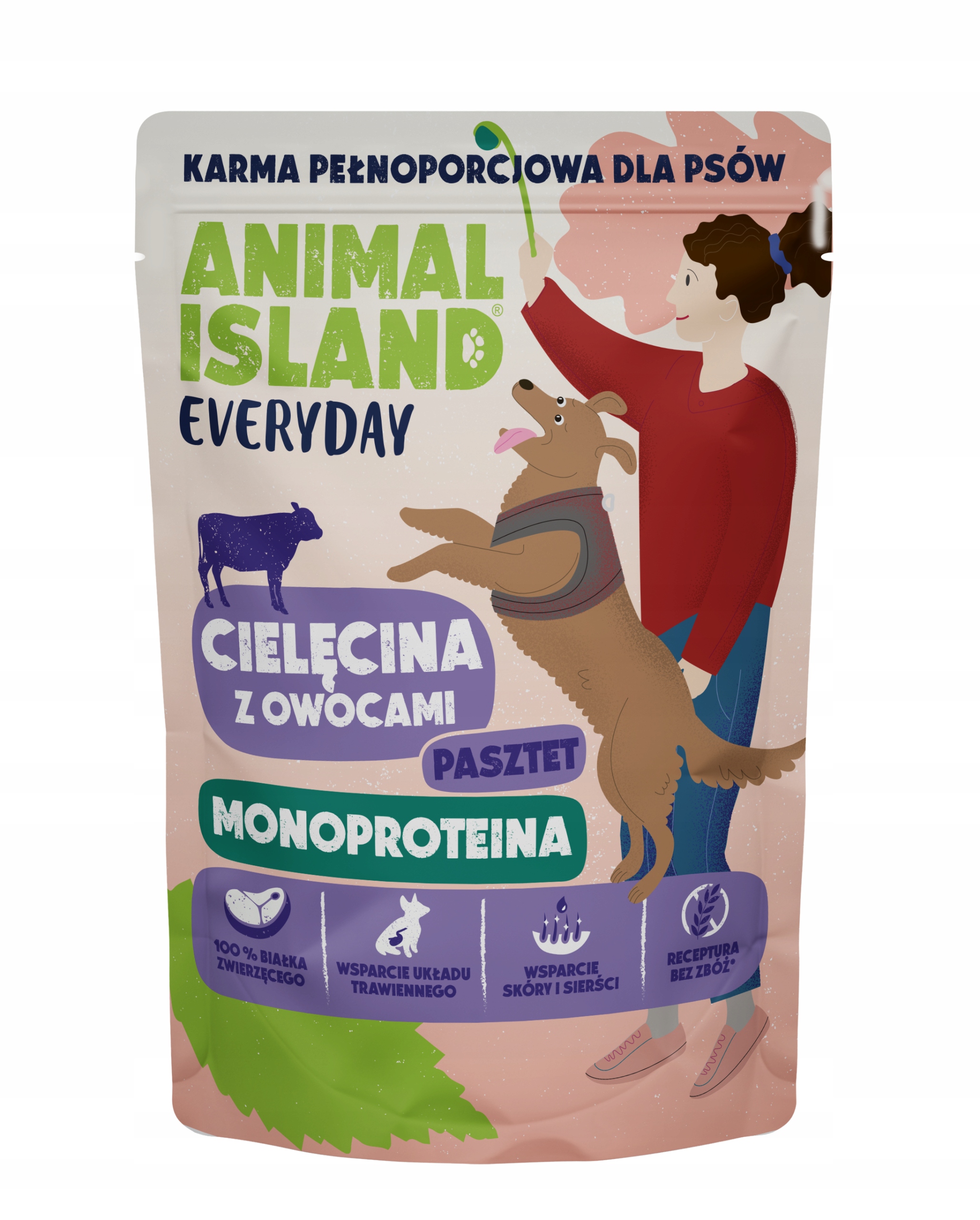 Animal Island Everyday MONO mokra karma dla psa Cielęcina z Owocami pasztet 300g