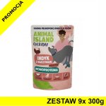 Animal Island Everyday MONO mokra karma dla psa Indyk z Warzywami pasztet ZESTAW 9x 300g