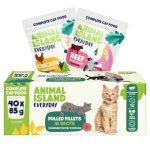 Animal Island Everyday saszetki dla kota mix 2 smaków - wołowina, kurczak 40x 85g