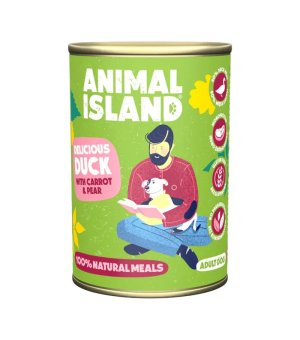 Animal Island karma mokra dla psów dorosłych Kaczka z Marchewką i Gruszką 400g