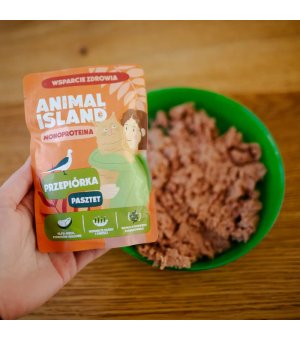 Animal Island Monoproteinowa mokra karma dla kota - Pasztet Przepiórka 100g