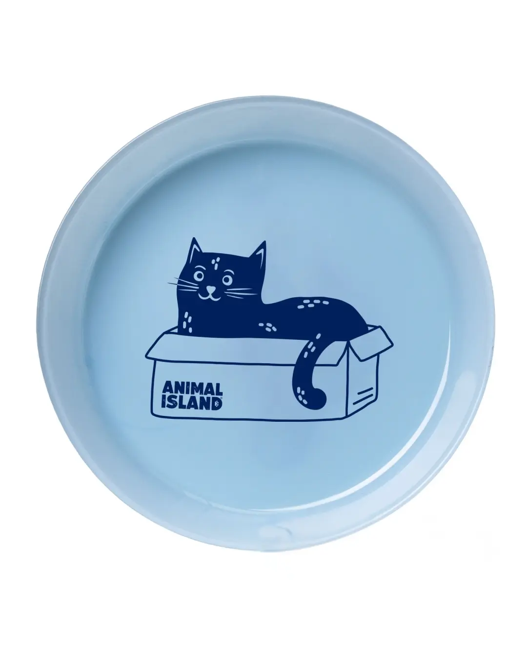 Animal Island Talerzyk dla kota Błękitny z granatowym kotem 18cm