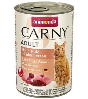 Karma mokra dla kota Animonda Cat Carny KURCZAK, INDYK, SERCA KACZE - 400g