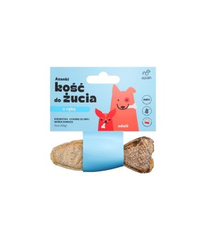 Azanki Kość z krewetką i czarnymi oliwkami w skórze dorsza 12cm
