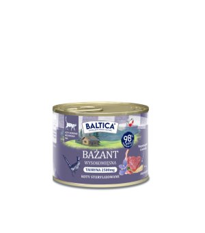 Baltica karma mokra dla kotów dorosłych Mono Bażant 185g