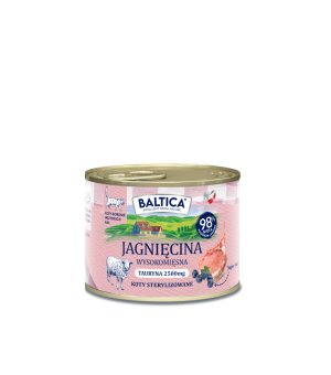 Baltica karma mokra dla kotów dorosłych Mono Jagnięcina 185g