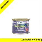 Baltica karma mokra dla kotów dorosłych Mono Bażant ZESTAW 6x 185g
