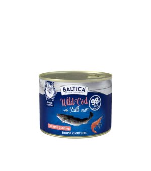 Baltica karma mokra dla kotów dorosłych Light Wild Cod & Krill - Dorsz z Krylem 185g