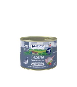 Baltica karma mokra dla kotów dorosłych wsparcie dróg moczowych Mono Gęsina 185g