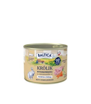 Baltica karma mokra dla kotów dorosłych sterylizowanych Mono Królik 185g