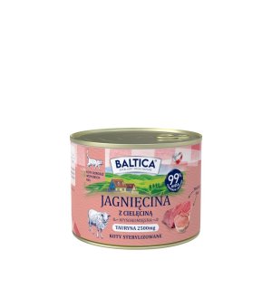 Baltica karma mokra dla kotów dorosłych sterylizowanych Jagnięcina z Cielęciną 185g