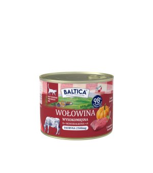 Baltica karma mokra dla kotów dorosłych Mono Wołowina z Wątróbką Wołową 185g
